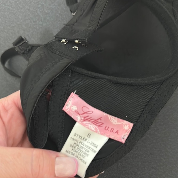 Black and Multicolor Embellished Bra - Picture 2 of 2